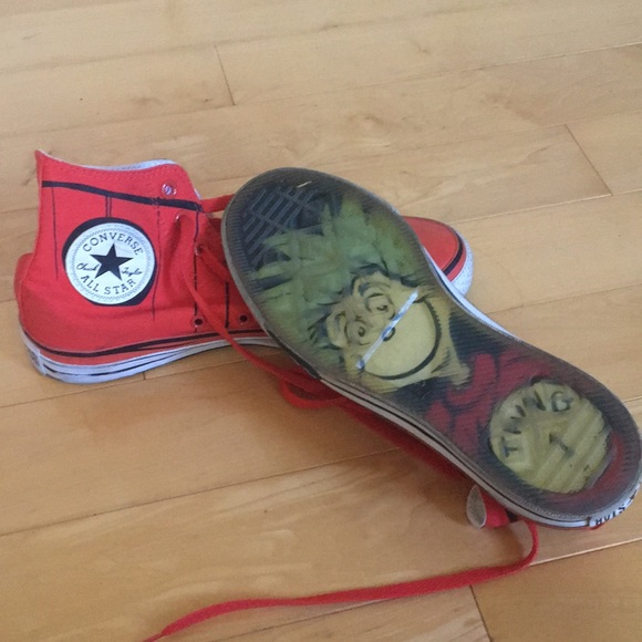 RARE Dr. Seuss thing one and thing 2 converse - Picture 1 of 6